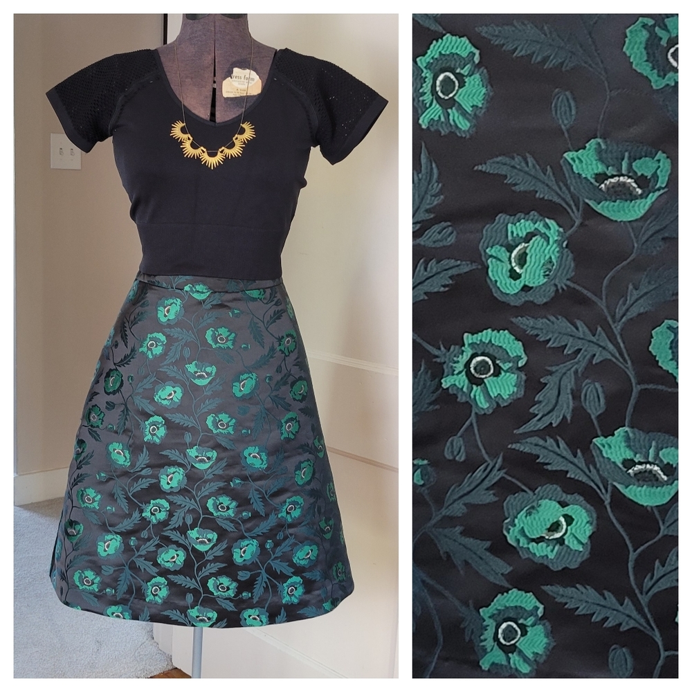 Embroidered Floral Skirt